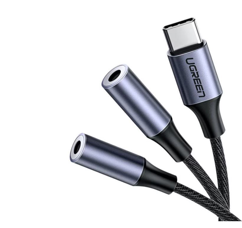 Cablu Audio Ugreen Av144 Usb Typec T La 2 X 35 Mm Jack M 020 M Argintiu 30732 Include Tv 018lei  6957303837328