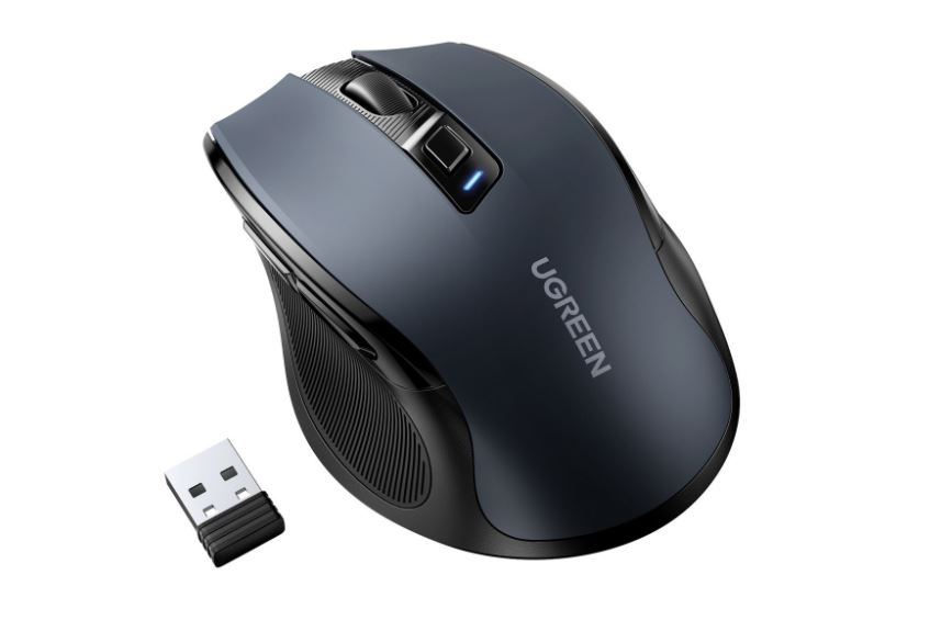 Mouse Ugreen Mu006 Pc Sau Nb Wireless 24ghz Optic 31 Butoanescroll 4000 Dpi Negru 90545  6957303895458