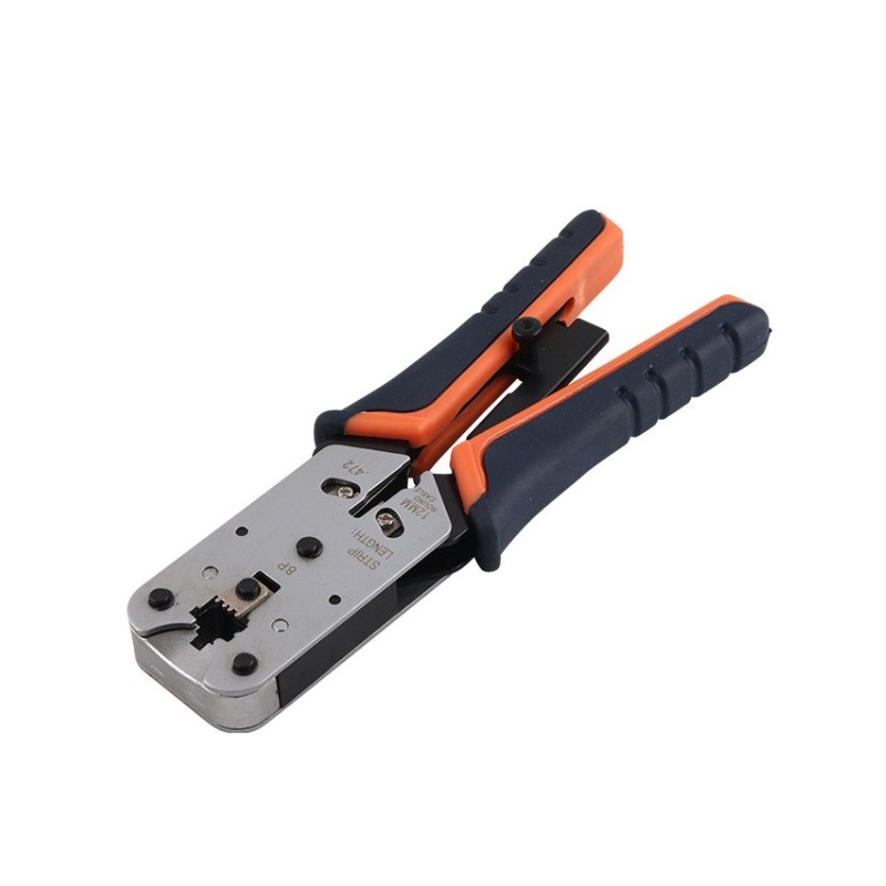 Cleste Profesional Sertizare Conectori Rj45 8p8c Cu Stripper Pentru Izolatie Si Mecanism De Blocare Si Revenire Lk2812r