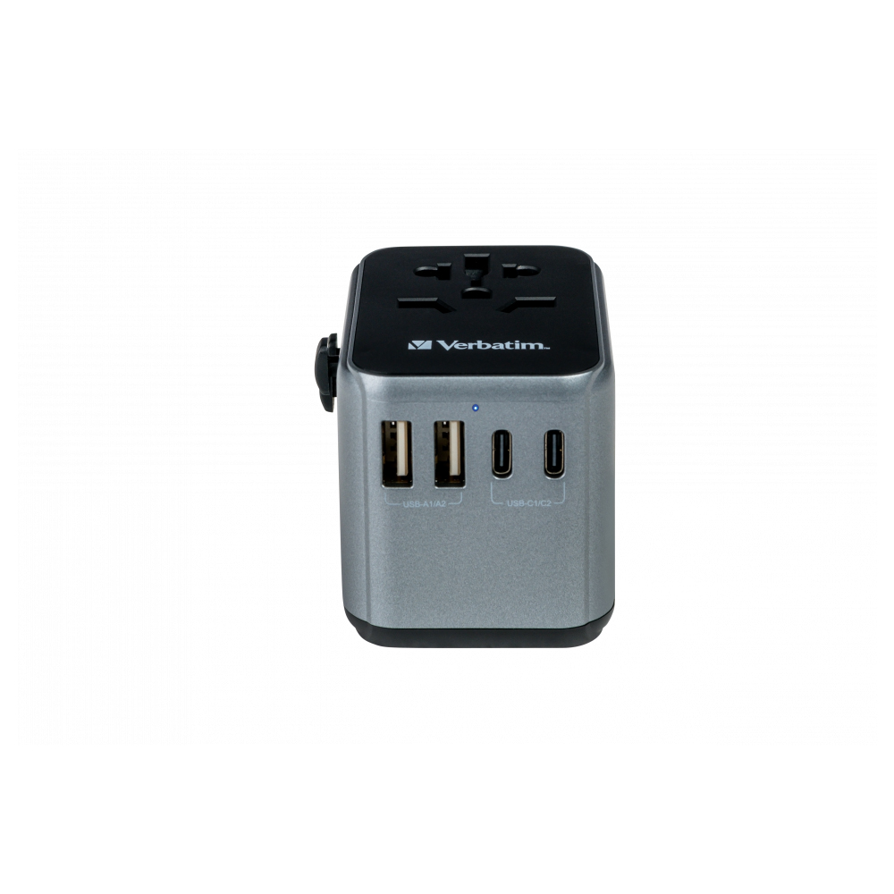 Adaptor universal Verbatim UTA-03, 6-in-1Priza cu USB-C PD si QC, 2 x USB-C, 2 x USB-A Cod Produs: 49545 [2]