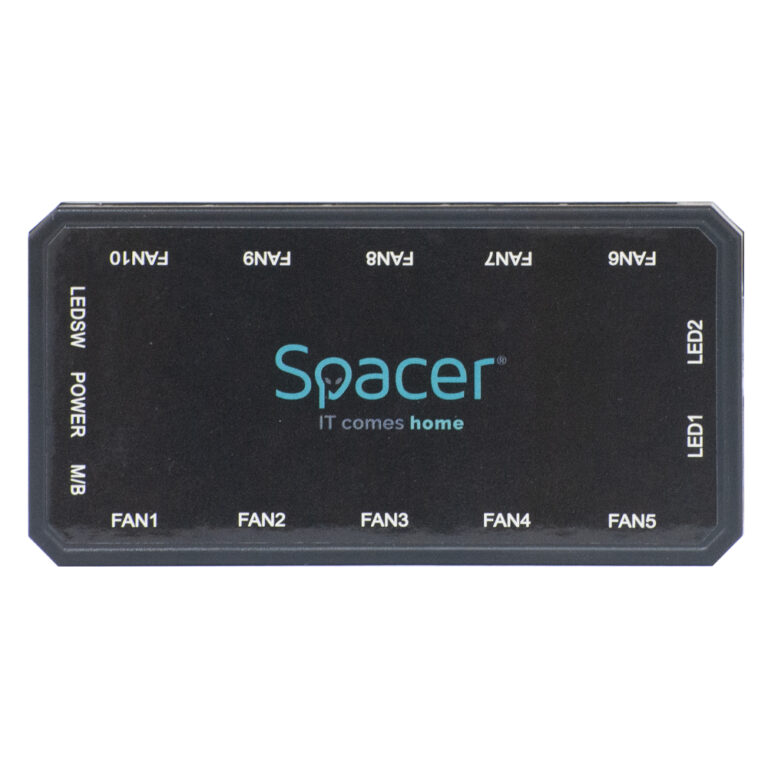 FAN HUB SPACER pt. maxim 10 ventilatoare ARGB + 2 benzi LED, telecomanda pt. setat iluminarea RGB, sincronizare cu MB, alimentare 6-pin „SPFC-RGB-6P”