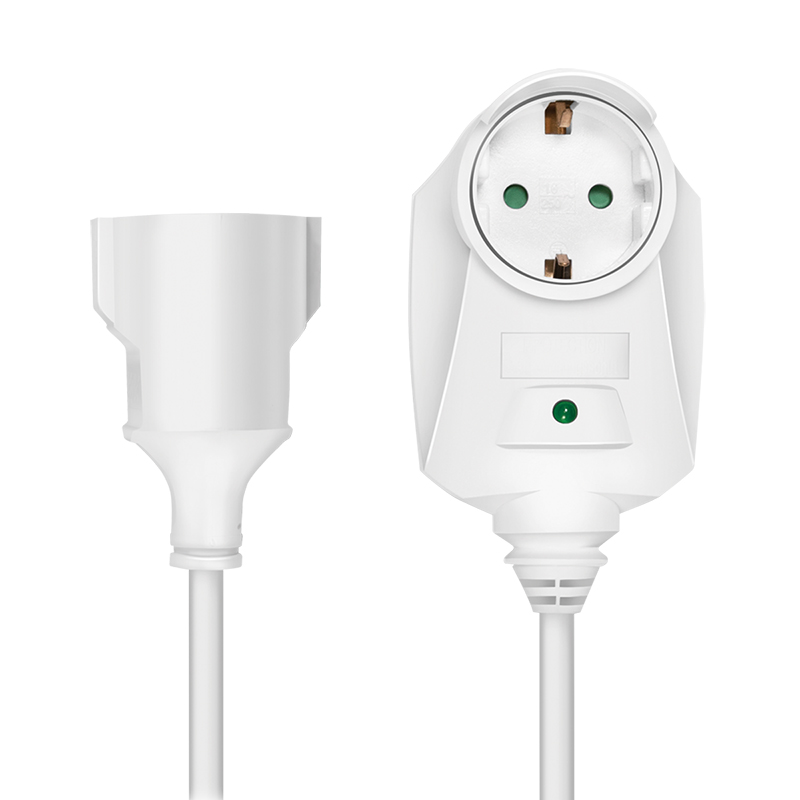 PRELUNGITOR LOGILINK, Schuko X 1 , Schuko transfer X 1, IP20, 230 V/16 A, 50 Hz, max. 3500 W, 3m, alb Cod Produs: LPS275 [1]