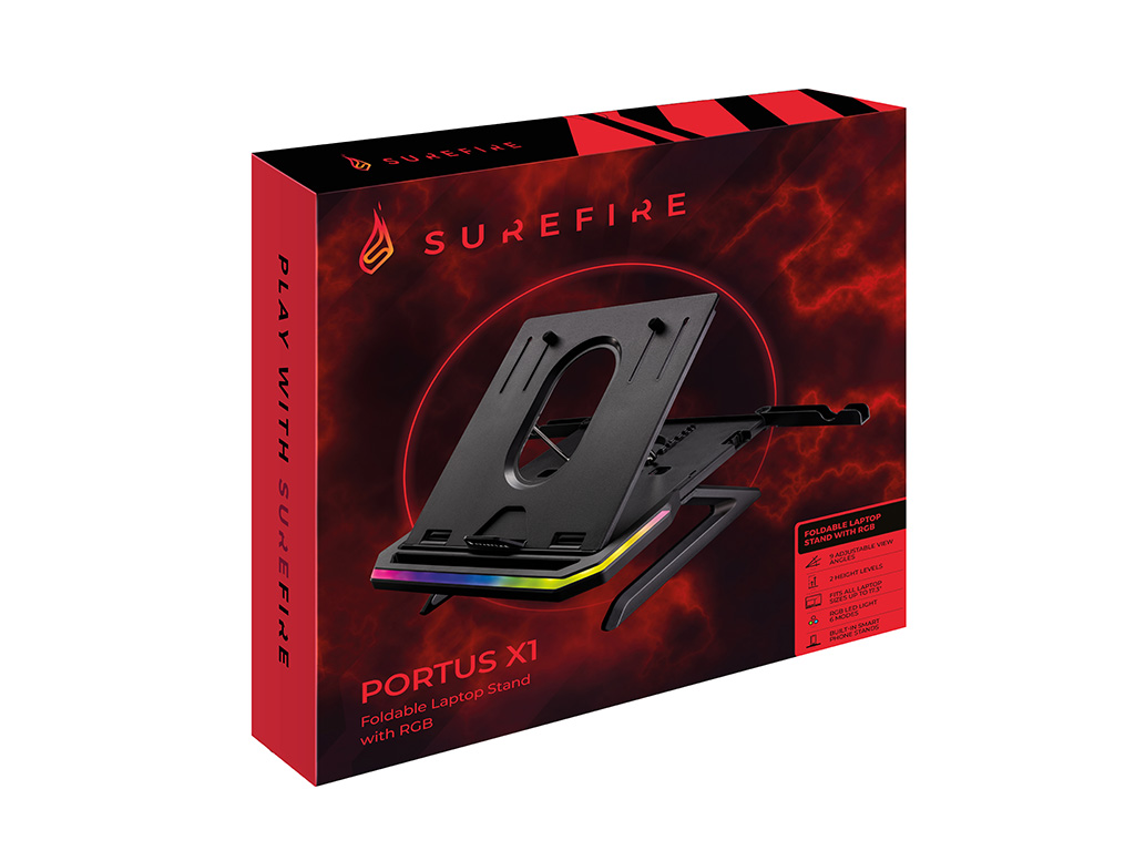 STAND Notebook Verbatim Portus X1 Foldable Laptop Stand with RGB Cod Produs: 48842 [3]