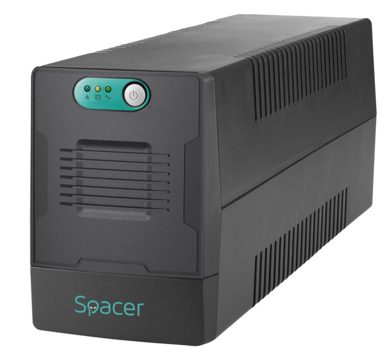 UPS/SAI Spacer Line Int. sin gestion, 800VA/ 480W, AVR, 2 x socket Schuko, Indicador de estado con LED, 1 bateria 12V/9Ah, bateria tiene 12 meses de garantia, “SPUP-800L-LIT01”