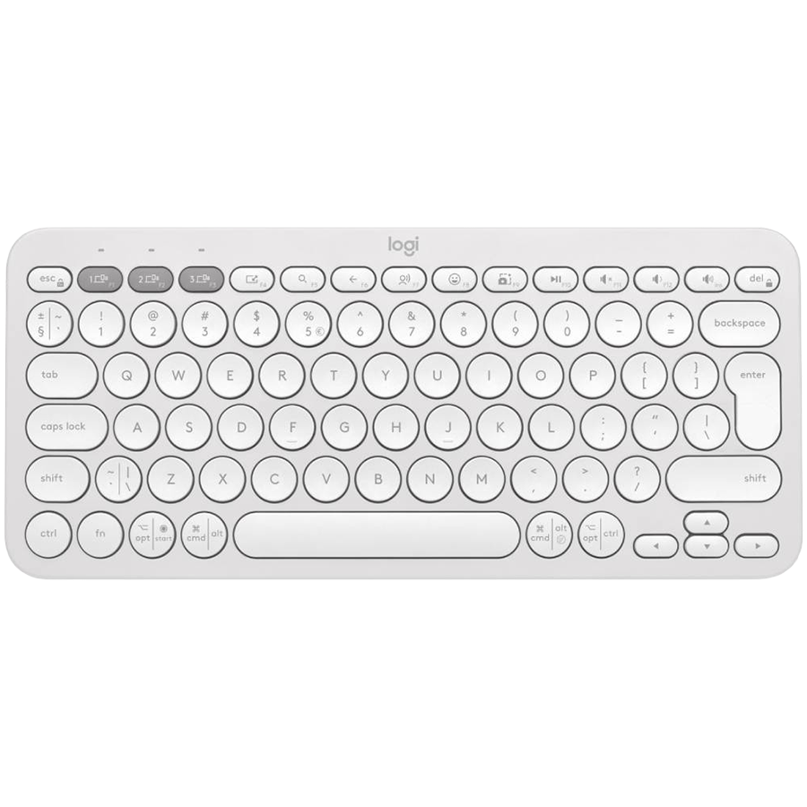 Tastaturi - Tastatura Bluetooth Logitech Pebble Keys 2 K380s, Multi-Device, Tonal White 45507172, Cod Produs: 920-011852