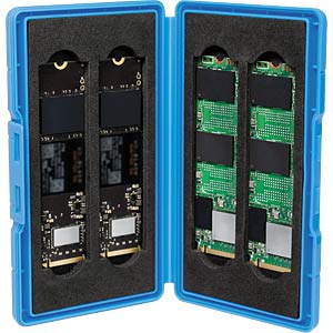 CUTIE  LOGILINK, pt 4 x SSD M.2 NGFF/ NVME, rezistenta la socuri, albastru , Cod Produs: UA0417 [2]