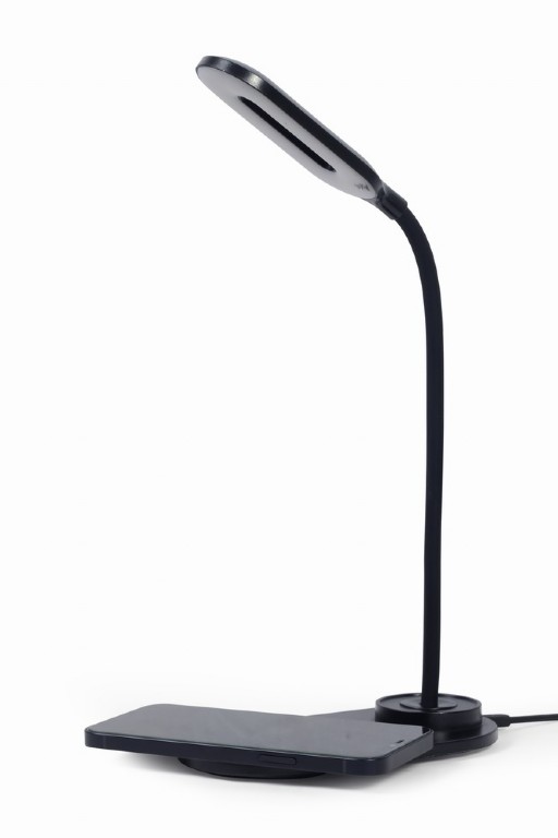 LAMPA BIROU LED Gembird, incarcare wireless,  putere 10W, temperatura culoare 2893k-7072k, cablu 1.5m, negru Cod Produs: TA-WPC10-LED-01 [1]