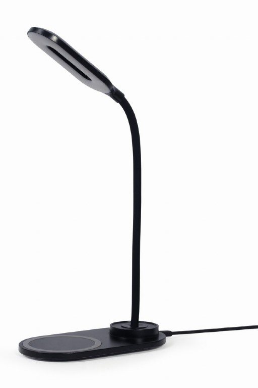 Lampi LED - LAMPA BIROU LED Gembird, incarcare wireless,  putere 10W, temperatura culoare 2893k-7072k, cablu 1.5m, negru Cod Produs: TA-WPC10-LED-01