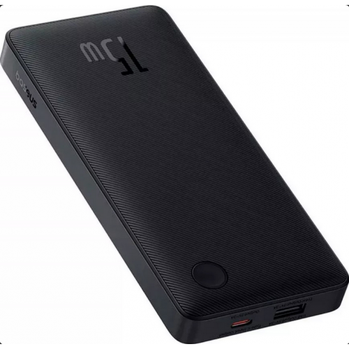 POWER BANK Baseus Airpow Lite, 10000mAh, 15W, 1 x USB; 1 x USB Type-C IN/OUT, total 3A (include cablu 30cm USB la USB Type-C), negru Cod Produs: P10067500123-00 [1]