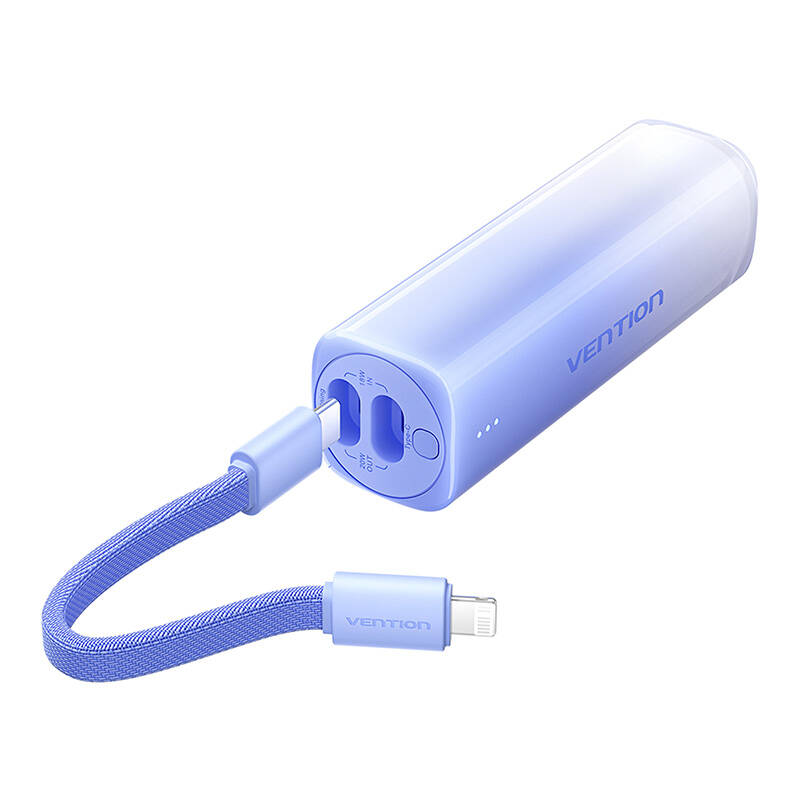 Power Bank Vention (USB-C + Lightning), 5000mAh, 20W Blue Light Indicator Display Type Cod Produs: FHWL0 [1]