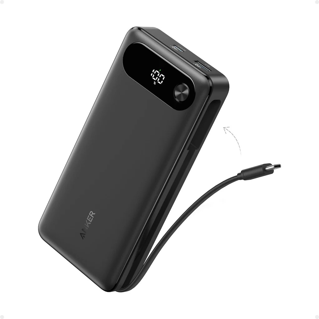 Power bank - POWER BANK Anker  20.000 mAh, 87W total PD si Power IQ 3.0, incarca max 65W/port, &nbsp;2x USB-C, 1x USB-A, cablu USB-C atasat, 440 g, negru, Cod Produs: A1383H11