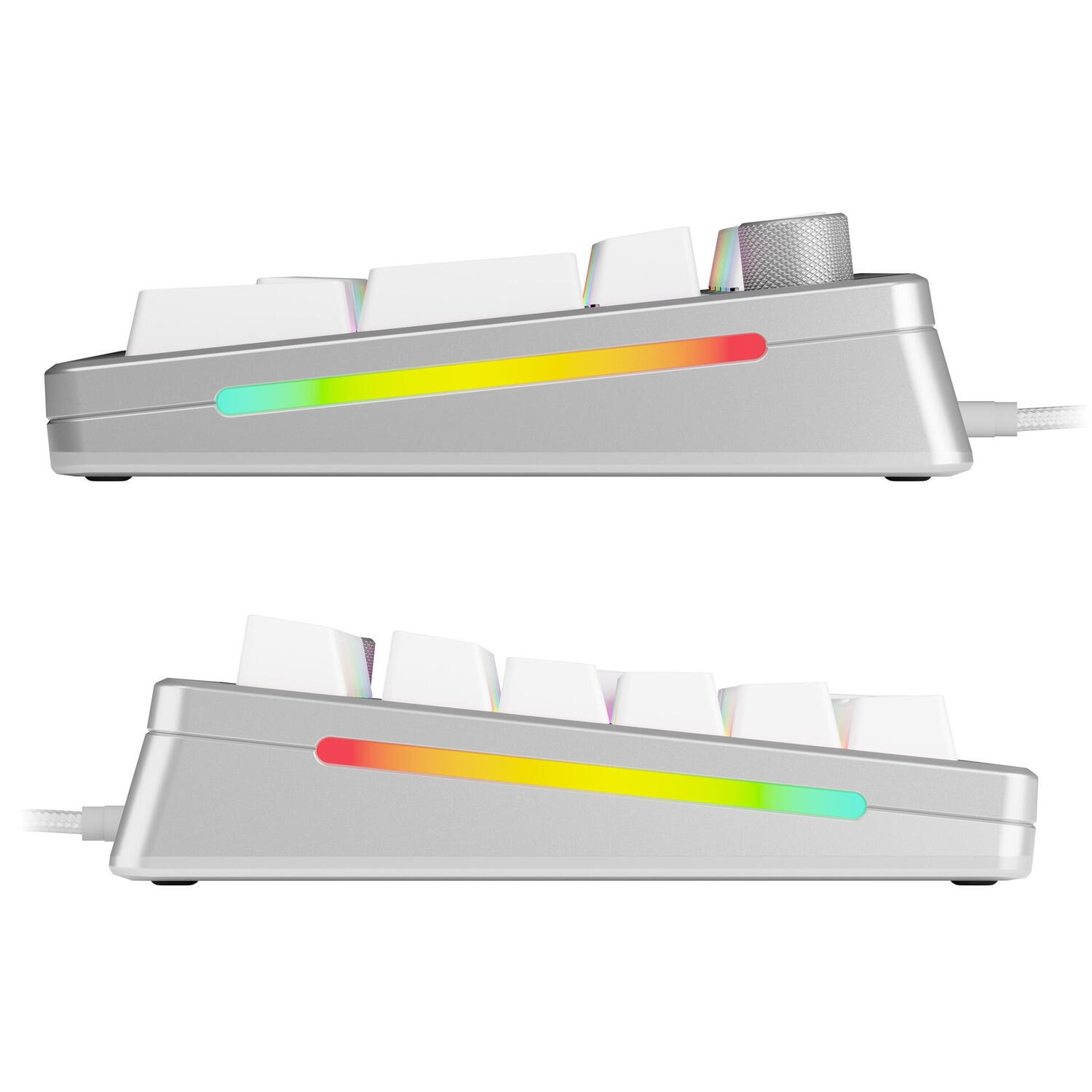 Glorious Tastatura mecanica GMMK 3 PRO 100% Prebuilt, USB-C, Fox Switches, US layout, 104 taste, Gri Cod Produs: GLO-KB-GMMK3-PRO-100-PB-FOX-W-SIL-US [2]