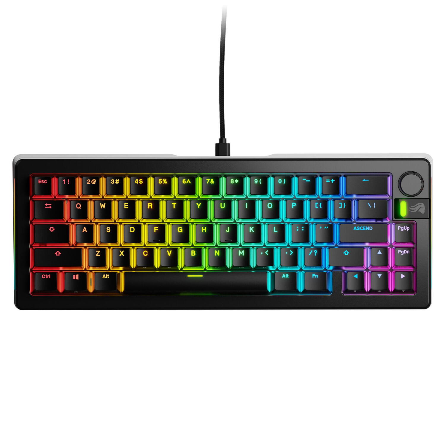 Tastaturi - Glorious Tastatura mecanica GMMK 3 PRO 65% Prebuilt, USB-C, Fox Switches, US layout, 66 taste, Negru Cod Produs: GLO-KB-GMMK3-PRO-65-PB-FOX-W-BLK-US