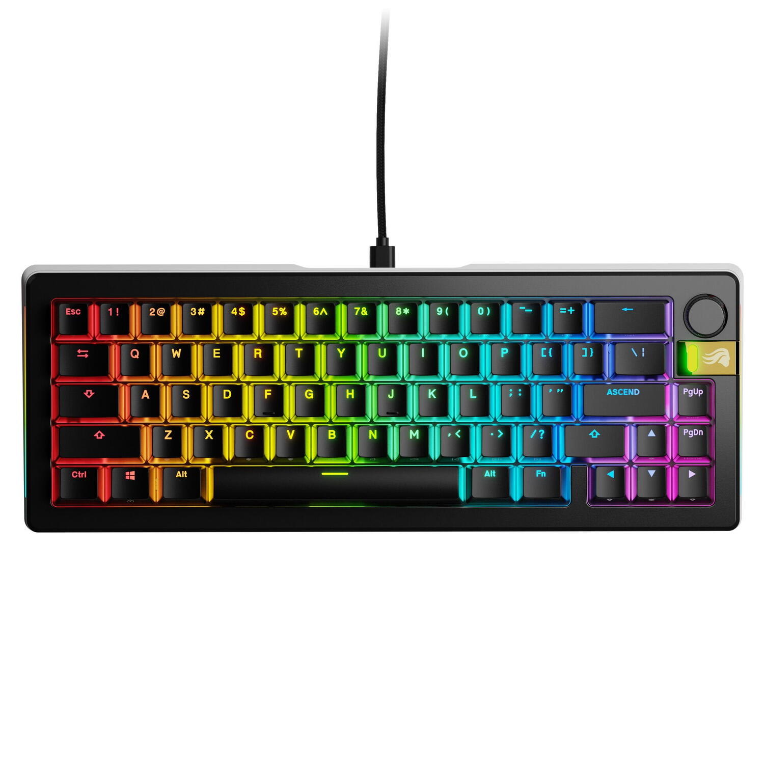 Tastaturi - Glorious Tastatura mecanica GMMK 3 PRO HE 65% Prebuilt, USB-C, Fox HE Switches, US layout, 66 taste, Negru Cod Produs: GLO-KB-GMMK3-PRO-65-PB-HE-W-BLK-US