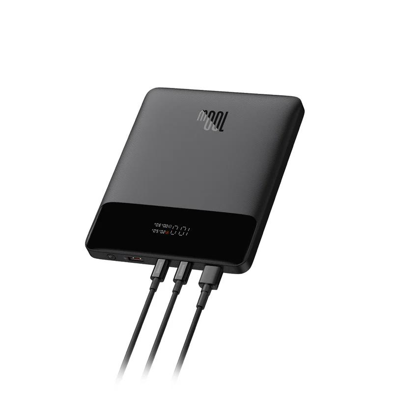 POWER BANK Baseus Blade, 20000mAh, PD 100W, ultra thin, 2 x USB; 2 x USB Type-C, display digital pt. status baterie, total 5A, negru, Cod Produs: PPBL000301 [4]