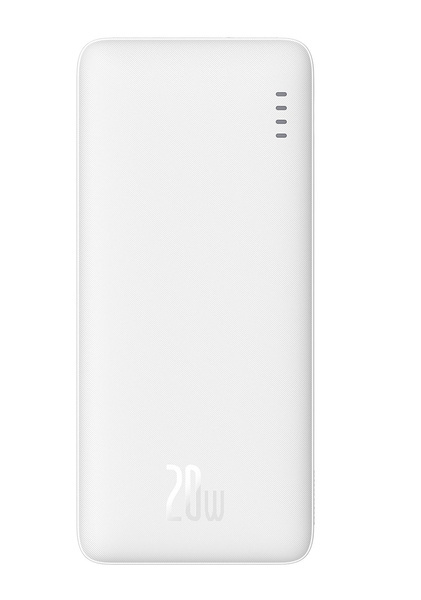 POWER BANK Baseus Airpow, 10000mAh, 20W, 1 x USB; 1 x USB Type-C input/output, total 3A, include cablu USB la USB Type-C de 30cm, alb, Cod Produs: PPQD090002 [1]