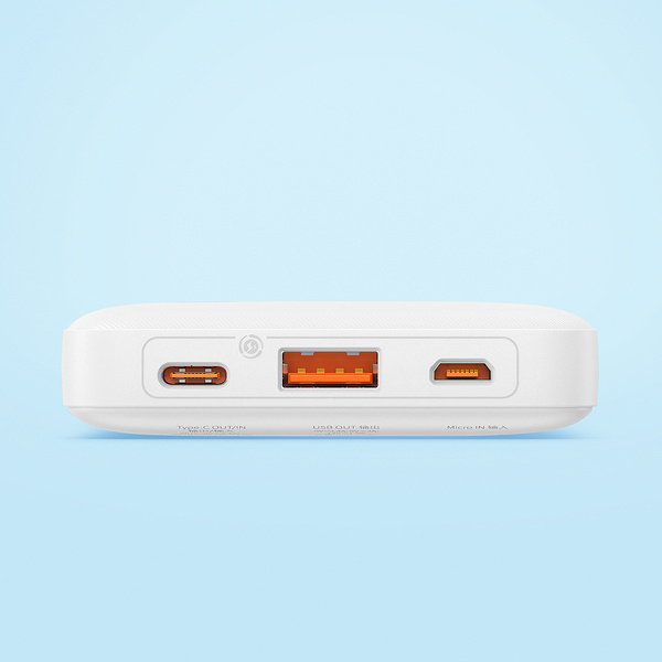 POWER BANK Baseus Airpow, 10000mAh, 20W, 1 x USB; 1 x USB Type-C input/output, total 3A, include cablu USB la USB Type-C de 30cm, alb, Cod Produs: PPQD090002 [3]