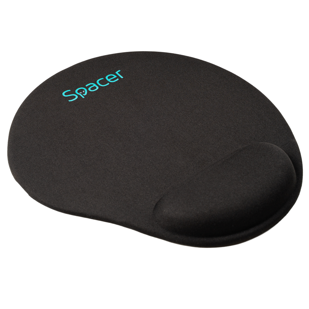 Mouse PAD - MousePAD SPACER, suport incheietura cu gel, cauciuc si material textil, 240 x 220 mm, negru Cod Produs: SPMP-PAD-GEL-BK