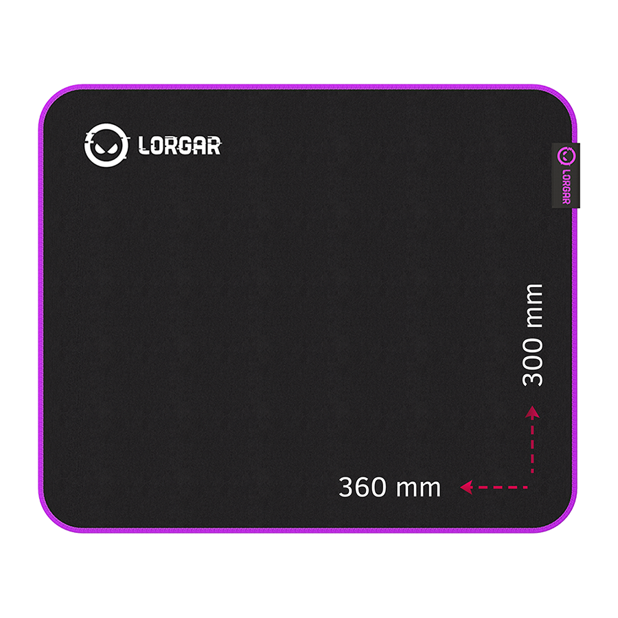Mouse PAD - Lorgar Main 313, Gaming mouse pad, High-speed surface, Purple anti-slip rubber base, size: 360mm x 300mm x 3mm, weight 0.195kg Cod Produs: LRG-GMP313