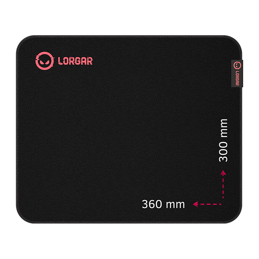 Mouse PAD - Lorgar Main 323, Gaming mouse pad, Precise control surface, Red anti-slip rubber base, size: 360mm x 300mm x 3mm, weight 0.21kg Cod Produs: LRG-GMP323