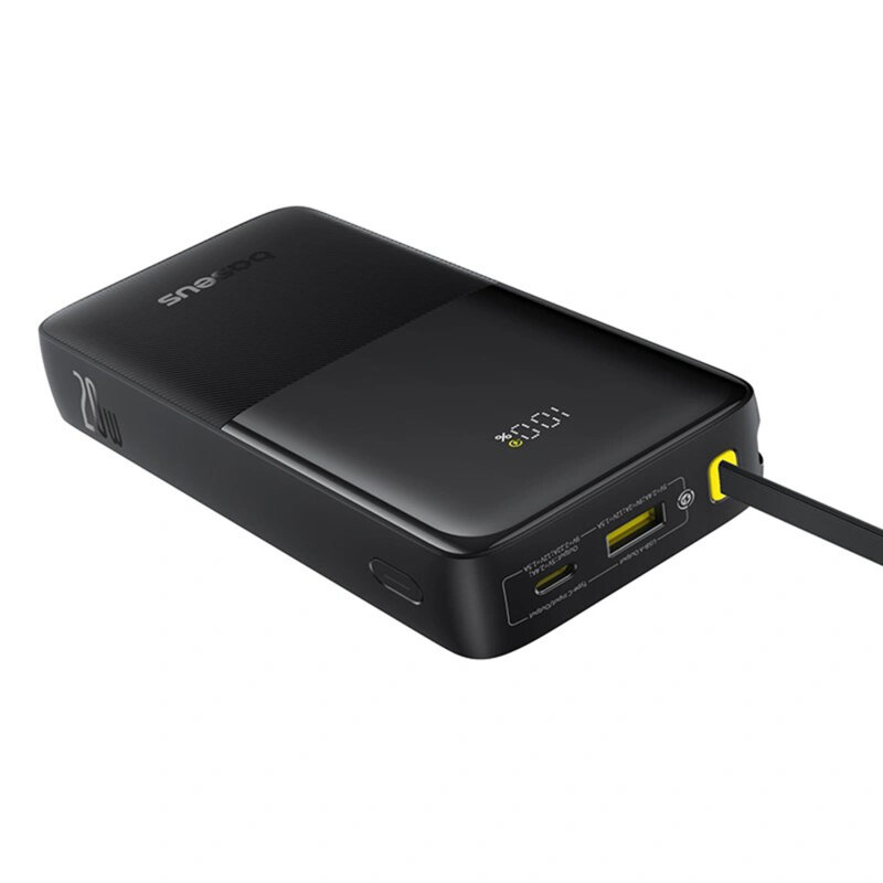 POWER BANK Baseus Bipow 2 Digital, display, capacitate 20000mAh, 20W, cablu integrat USB Type-C, 1 x USB Type-C, 1 x USB, total 5V/3A, negru, Cod Produs: P10077101113-01 [3]