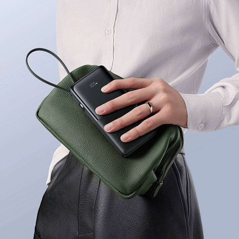 POWER BANK Baseus Bipow 2 Digital, display, capacitate 20000mAh, 20W, cablu integrat USB Type-C, 1 x USB Type-C, 1 x USB, total 5V/3A, negru, Cod Produs: P10077101113-01 [5]