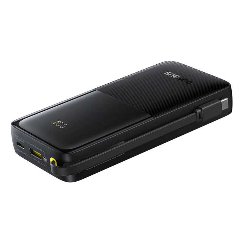 POWER BANK Baseus Bipow 2 Digital, display, capacitate 20000mAh, 20W, cablu integrat USB Type-C, 1 x USB Type-C, 1 x USB, total 5V/3A, negru, Cod Produs: P10077101113-01 [4]