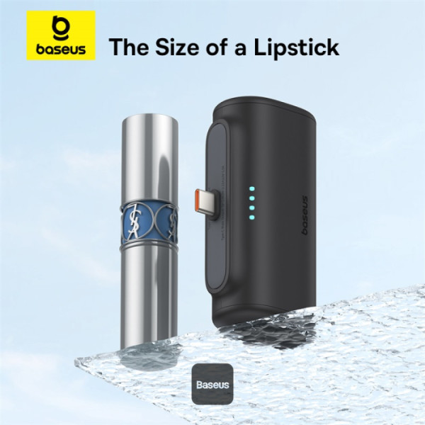 POWER BANK Baseus Compact, capacitate 5000mAh, 20W, conector integrat USB Type-C, negru, Cod Produs: P10068306113-00 [3]