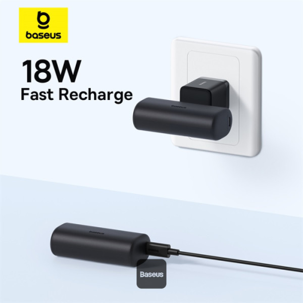 POWER BANK Baseus Compact, capacitate 5000mAh, 20W, conector integrat USB Type-C, negru, Cod Produs: P10068306113-00 [6]