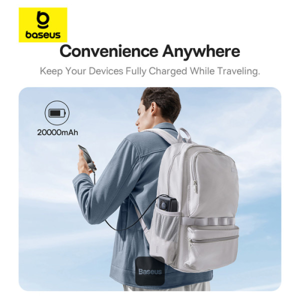 POWER BANK Baseus Free2Pull, display, capacitate 20000mAh, 65W, cablu integrat USB Type-C, 1 x USB Type-C, total 5V/3A, negru, Cod Produs: P10073700123-00 [8]