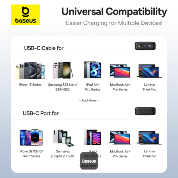 POWER BANK Baseus Free2Pull, display, capacitate 20000mAh, 65W, cablu integrat USB Type-C, 1 x USB Type-C, total 5V/3A, negru, Cod Produs: P10073700123-00 [7]