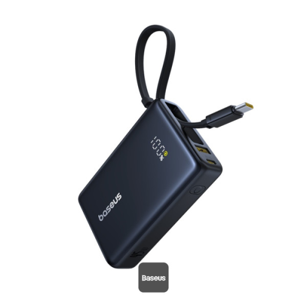 Electronice - POWER BANK Baseus PicoGo, display, capacitate 10000mAh, 45W, cablu integrat USB Type-C, 1 x USB Type-C, 1 x USB, total 5V/3A, negru, Cod Produs: P10076803123-00