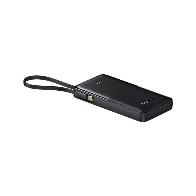Power bank - POWER BANK Baseus Bipow 2 Digital, display, capacitate 10000mAh, 20W, cablu integrat USB Type-C, 1 x USB Type-C, 1 x USB, total 5V/3A, negru, Cod Produs: P10077101113-00