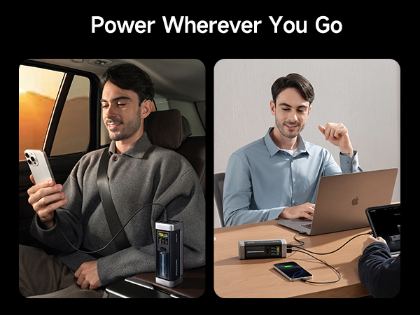 POWER BANK Cuktech P+ Series 2C1A, 25000mAh, PD 3.1, 210W, 1 x USB; 2 x USB Type-C, digital display pt. status baterie, negru, Cod Produs: CUK00P23GLBK [11]