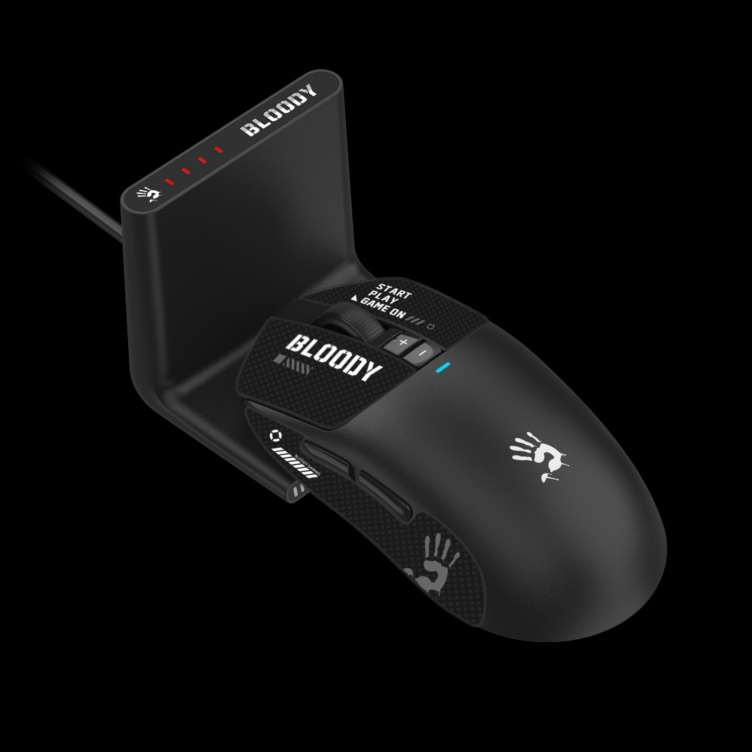 Electronice - Mouse A4Tech, gaming, BLOODY  WAVELINK FULL ,SPEED DUAL MODE WIRELESS  USB BLACK , Cod Produs: R72UltraDuo BLACK