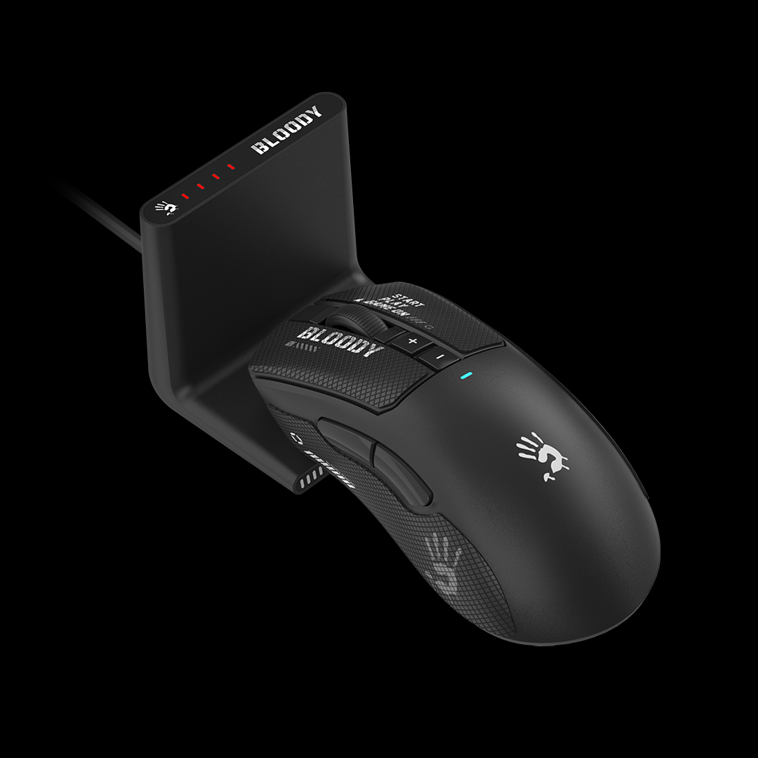 Mouse A4Tech, gaming, Bloody WaveLink Full Speed Dual Mode Wireless USB Type-C/Charging Dock /Black, Cod Produs: R73UltraDuo Black [4]