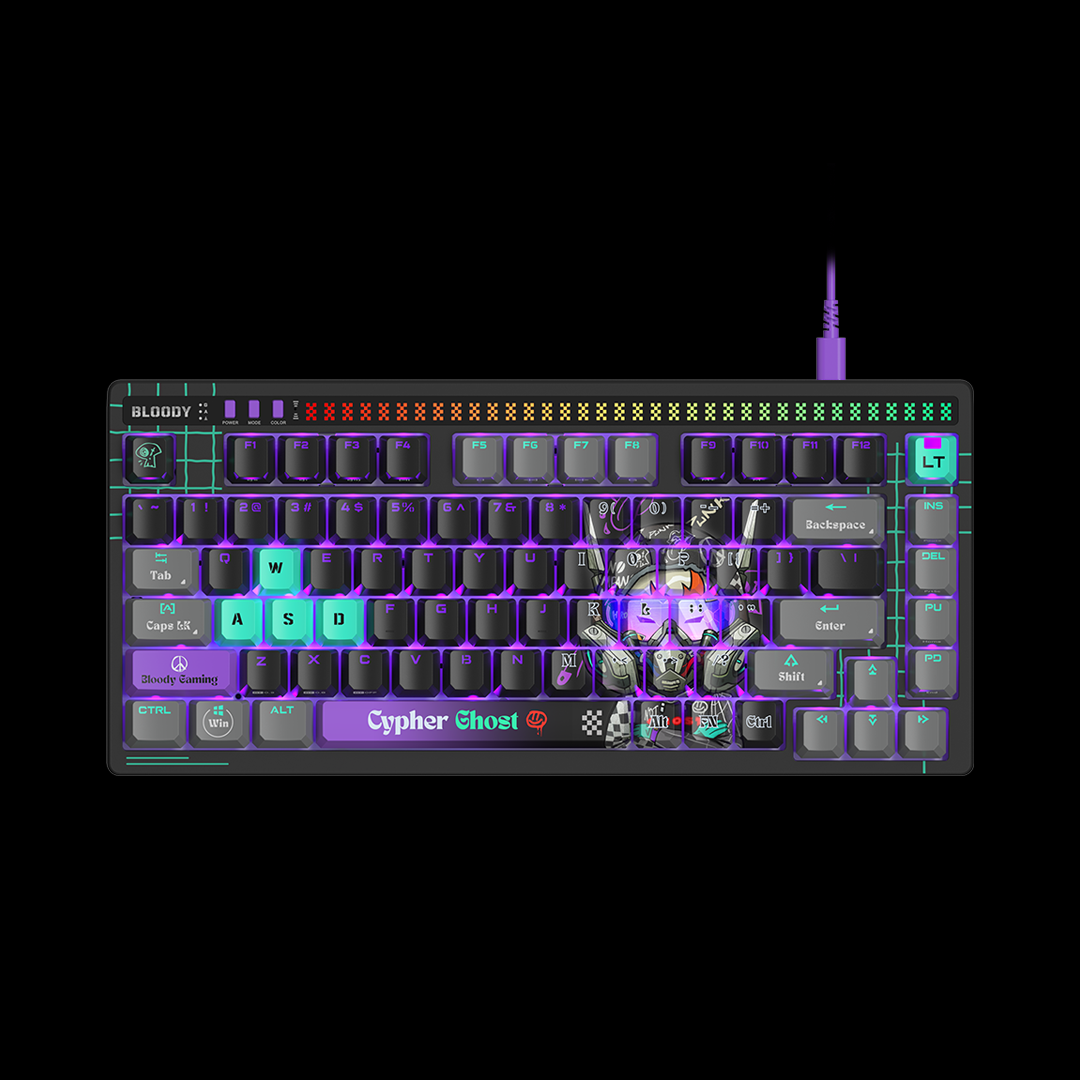 Tastaturi - Tastatura gaming Bloody Cod Produs: AT75 Cypher Ghost