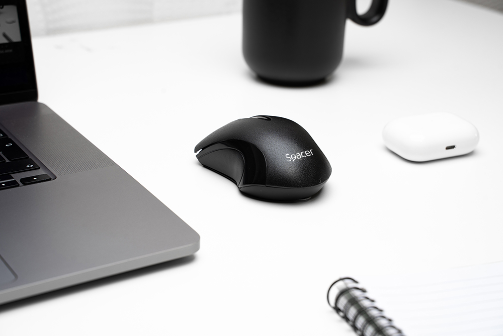 MOUSE  Spacer, PC sau NB, wireless, 2.4GHz, optic, 1200 dpi, butoane/scroll 3/1, , negru, Cod Produs: SPMO-W12 [3]