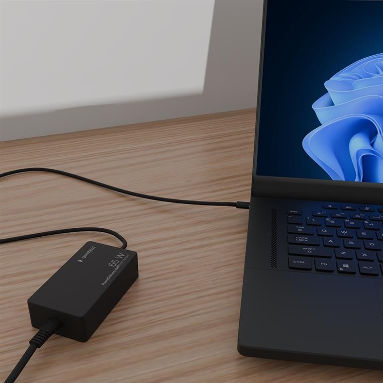 ALIMENTATOR Notebook Universal AC-DC, GEMBIRD, 65W - tensiuni 5V/9V/12V/15V/20V DC la 3.25 A max, protectie la supratensiuni, scurtcircuit, supraincalzire, supraincarcare, USB-C, negru, Cod Produs: NP [3]