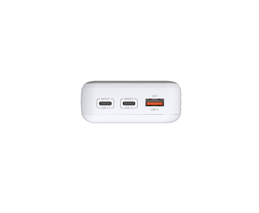 POWER BANK D-Link, 20000mAh 65W max, USB PD 3.0 si QC 3.0, 2 x USB Type-C, 1 x USB, dimensiuni 144 x 69 x 29 mm, alb  Cod Produs: DPP-201 [3]