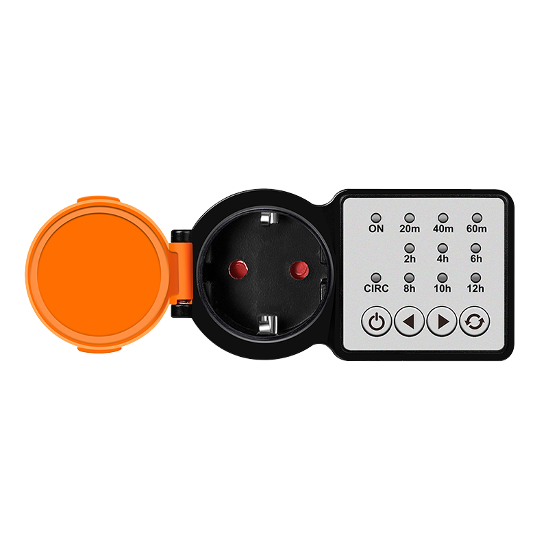 Prize si prelungitoare - PRELUNGITOR LOGILINK, Schuko x 1, 230 V/16 A, 50 Hz, max. 3500 W, timer, 4 butoane operare, IP44, negru-portocaliu, Cod Produs: ET0015