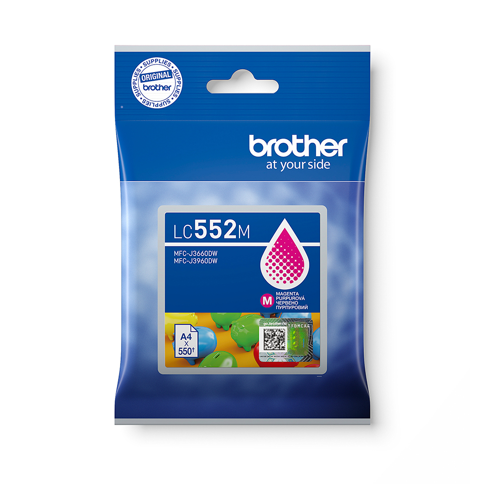 Cartus Cerneala Original Brother Magenta, LC552M, pentru MFC-J3660DW|MFC-J3960DW|0.55K, incl.TV 0.8 RON, "LC552M"
