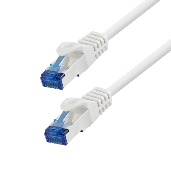 PATCH CORD S/FTP LOGILINK Cat6a, LSZH, Ultraflex, cupru, PoE/PoE+/PoE++, 2 m, alb, AWG26, dublu ecranat "C6A051S" (timbru verde 0.08 lei)