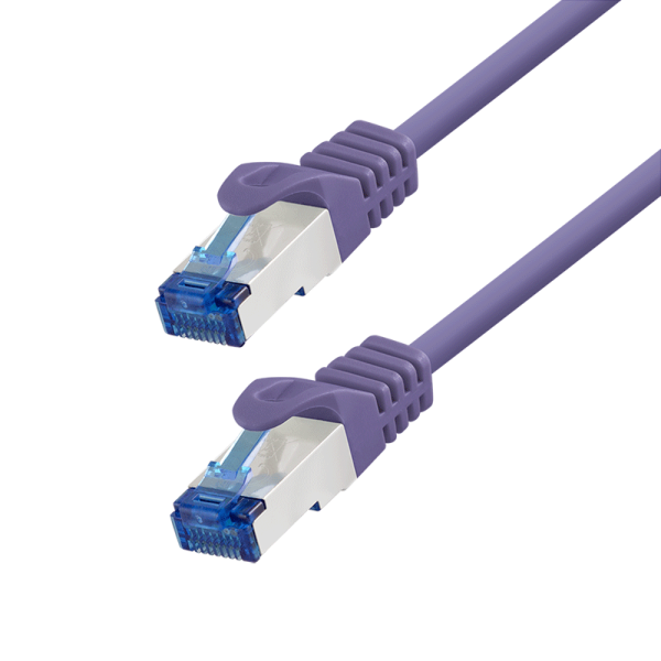 PATCH CORD S/FTP LOGILINK Cat6a, LSZH, Ultraflex, cupru, PoE/PoE+/PoE++, 2 m, violet, AWG26, dublu ecranat "C6A059S" (timbru verde 0.08 lei)